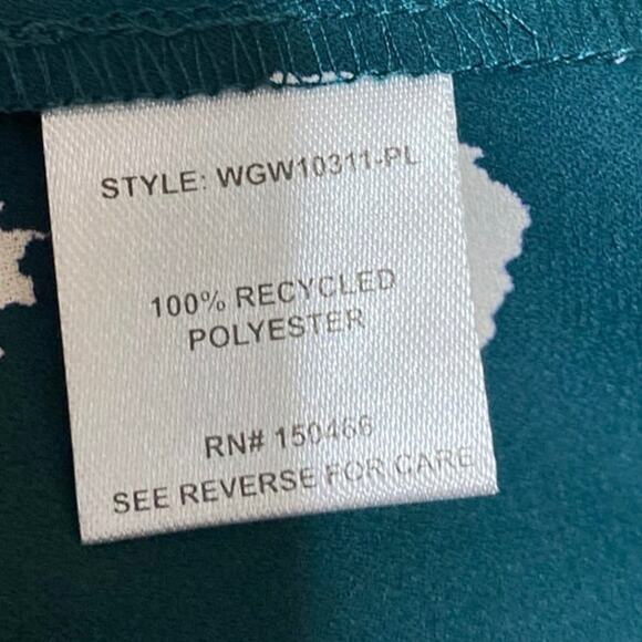 NEW 41 Hawthorn Green White Polka Dots Ruffle Short Sleeve Blouse Top Size 1X - Picture 4 of 4